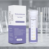 Tiras Reactivas de Lectura Rápida para la Concentración de Glutaraldehído, 50 Unidades, Detección en 2 Minutos para Pruebas de Soluciones Desinfectantes Médicas