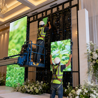 Écran LED de location intérieur P1.56 léger à verrouillage rapide, affichage LED couleur pour banquets de mariage de luxe