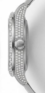 Round 41 MM Folding Clasp with <b>Safety</b> Moissanite Glass Stainless Steel Simple Antique Luxury Fashion Wrist Watch - Product Image 3