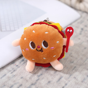 Cartoon Creative Simulated Food Plush Toy Cotton Hamburger Chicken Leg Keychain <b>Arcade</b> <b>Claw</b> <b>Machine</b> Plush Doll - Product Image 4