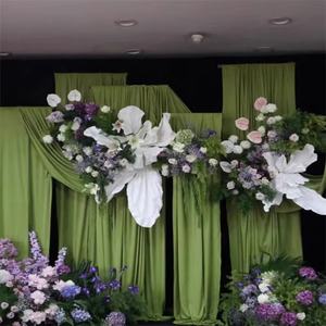 Outdoor-Hochzeits-Hintergrunddekoration 2-Wege-Elastischer Polyesterstoff für Bühnen- und Bogendekoration - Product Image 3