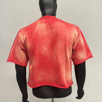Personnalisé lavé soleil délavé surdimensionné DTG sérigraphie T-shirt 100% coton lourd Vintage Boxy recadrée T-shirt hommes