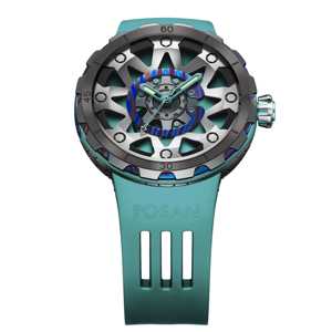 Montre analogique automatique mécanique Miyota en acier inoxydable vert émeraude sur mesure pour hommes - Product Image 2