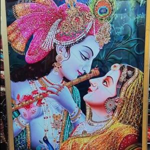 Peinture murale moderne personnalisée, art mural, peintures de statues de Bouddha indiennes, luxe, 100% peintes à la main, décoration murale artisanale pour la maison - Product Image 2