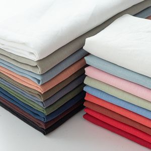 Tela de Lino Puro de Color Sólido, Multicolor, en Stock, para Prendas de Mujer, Manteles, Cojines, Decoración Estilo Japonés y Coreano - Product Image 3