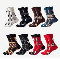 Chaussettes en coton fantaisie pour enfants et hommes, entièrement personnalisées, imprimées numériquement, pour l'automne, respirantes, décontractées, pour tous les jours