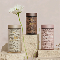 Bouteilles en verre personnalisées pour compléments alimentaires, pilules, médicaments, bonbons, vitamines, avec bouchon à vis de couleur personnalisée, 150 ml, 180 ml, 250 ml