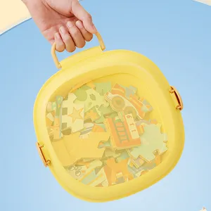 Бытовой пластиковый контейнер для хранения детских игрушек, ведро для хранения закусок, канцелярских принадлежностей, сортировочный контейнер для хранения