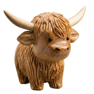 Figura de Vaca Highland Tallada a Mano, Estilo Rústico, Estatua Realista de Resina, Decoración Rústica, Escultura de Ganado Highland, Venta al Por Mayor, Regalo, Compra al Por Mayor - Product Image 5