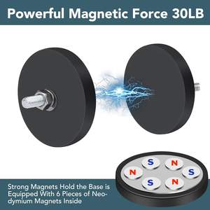 Magneti Neri da 88mm con Forza di Trazione 40kg/42kg/55kg/60kg, Magneti a Vaso Rivestiti in Gomma al Neodimio da 88mm - Product Image 6
