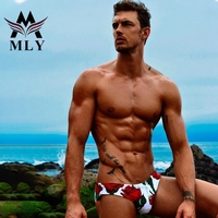 MLY Maillot de bain imprimé pour homme Bikini Maillot de bain à séchage rapide Logo personnalisé Culotte de bain en tissu de nylon Short de bain pour homme
