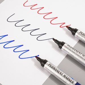 Nouveau style, vente chaude, logo personnalisé accepté, stylo marqueur permanent non effaçable en encre noire, rouge, bleue - Product Image 4