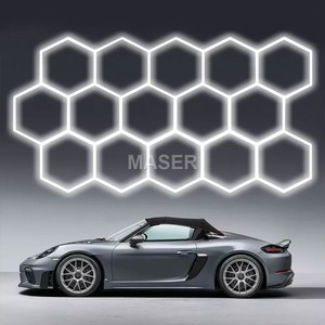 Super brillo 4000K Hexagonal barato garaje iluminación techo trabajo luz panal lámpara para sala de exposición COCHE Tienda de belleza - Product Image 6