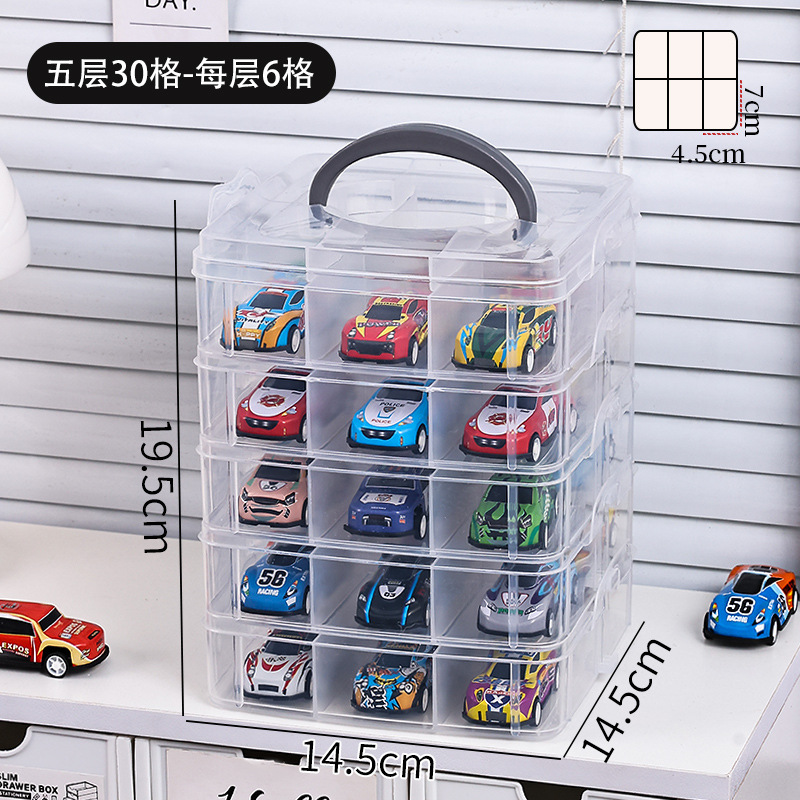 Transparent with lid - 5 layers, 30 compartments