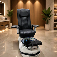 Fauteuil de massage électrique moderne pour les pieds, siège inclinable réglable, lumières LED 7 couleurs, spa à remous, salons de manucure, vibrations, plastique
