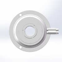 Mandrin pneumatique à poussée avant JAB-60 avec cylindre intégré, mandrin de tour CNC haute précision 0,01 mm, mandrin motorisé en acier 2000 tr/min