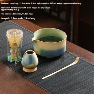 Custom Logo Handmade Classic Glazed Ceramic 600ml Portable & Eco-Friendly <b>Matcha</b> <b>Tea</b> Bowl Spout Japanese Style Porcelain Bowl - Product Image 3