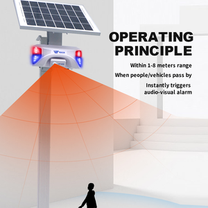 Ngoài trời 120dB âm thanh hình ảnh báo động đường phố an ninh báo động bằng giọng nói năng lượng mặt trời cảm biến hồng ngoại răn đe cảnh báo âm thanh - Product Image 4