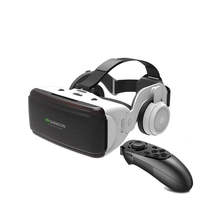 Casque VR SHINECON 3D Prise en Charge Téléphones 4.7-6.5 Pouces avec Télécommande, Sangle de Tête Ajustable, Lentille 42mm, FOV 110