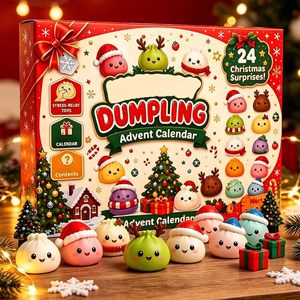 Custom Christmas <b>Advent</b> <b>Calendar</b> 24 Days Countdown Squeeze Toy Squishy Dumpling Stress Relief Mystery Blind <b>Box</b> Holiday Gift - Product Image 3
