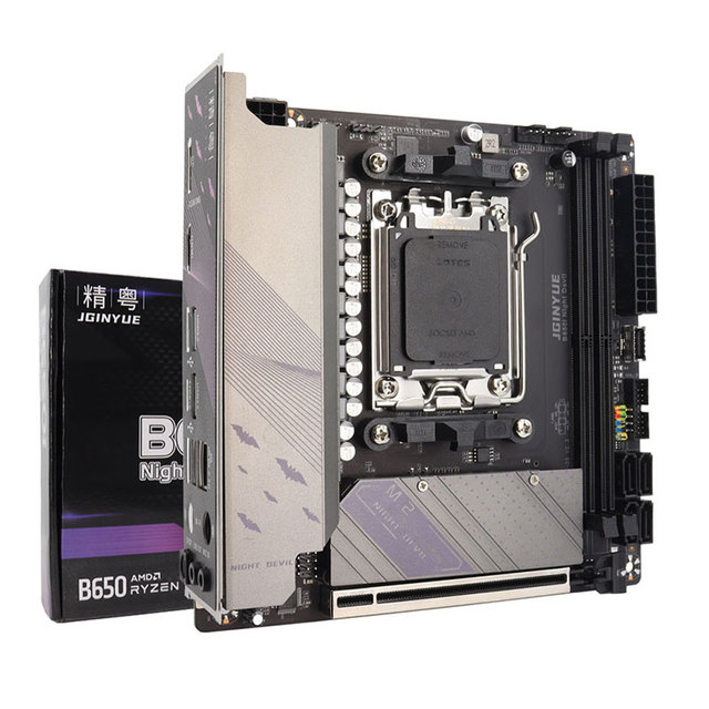 New Mini ITX Motherboard DDR5 RAM JGINYUE B650I NIGHT DEVIL Motherboard Support Ryzen7000 Series AM5 Socket