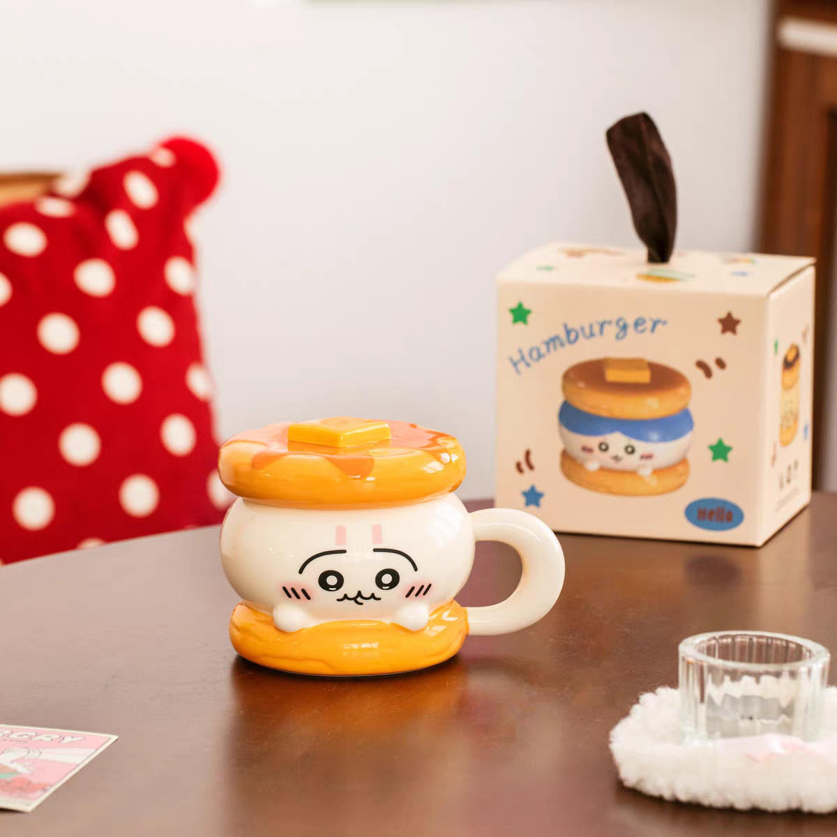 [Hand-carry colorful box] Hamburger Cup - Sachi Rabbit