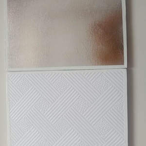 Plaques <span class=keywords><strong>de</strong></span> plâtre suspendues en gypse <span class=keywords><strong>de</strong></span> conception moderne, dalles <span class=keywords><strong>de</strong></span> plafond en <span class=keywords><strong>PVC</strong></span>, panneaux isolants <span class=keywords><strong>d</strong></span>écoratifs stratifiés pour projets - Product Image 4