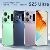 هاتف ذكي أصلي S25 Ultra بتقنية 5G وشريحتي اتصال، كاميرا خلفية 108 ميجابكسل، ذاكرة 16 جيجابايت + 1 تيرابايت، معالج عشاري النواة، ذاكرة وصول عشوائي 3 جيجابايت، معدل تحديث الشاشة 144 هرتز، عرض عالي الدقة