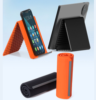 Support de téléphone portable pliable antidérapant en silicone et aluminium, flexible et pliable, pour le bureau, les voyages et le travail