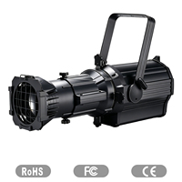 Projecteur LED profilé 200W/300W, blanc chaud/froid CCT 3200K-5600K, DMX512, dimmable, angle de faisceau 19-50°, éclairage de scène pour mariage