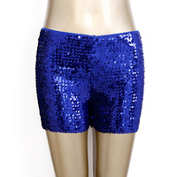 Shorts de danse sexy et chics à taille basse avec sequins métalliques pour femme, taille élastique amincissante, style streetwear