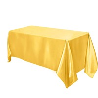 Nappe de table en satin pour fête, 58 x 102 pouces, nappe rectangulaire en soie brillante pour mariage, nappe en tissu lisse