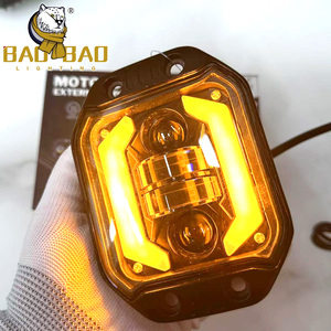 BAOBAO LIGHTING 4 pulgadas <span class=keywords><strong>HONDA</strong></span> faros LED blanco amarillo doble Color aluminio impermeable para motocicleta piezas de bicicleta Motoled - Product Image 2