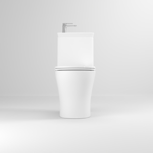 Toilet Keramik Satu Bagian Model Tornado Washdown Bulat untuk Kamar Mandi Timur Tengah, Dilengkapi Wastafel dan Keran, GOSE 3042D - Product Image 2