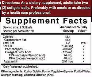 OEM Label pribadi Omega 3 Krill Oil Softgels Antartika EPA DHA 1200mg mendukung sendi jantung vaskular dan kekebalan tubuh - Product Image 2