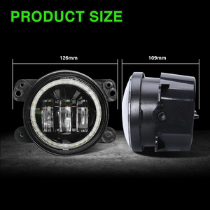Loyo 3 inch 4 inch Laser LED Đèn sương mù với DRL Para Halo Ring cho Jeep Wrangler JL JK OEM sương mù lái xe đèn cho Dodge - Product Image 6