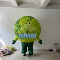Costume gonflable de brocoli pour la décoration de rue, costumes gonflables de brocoli pour la publicité