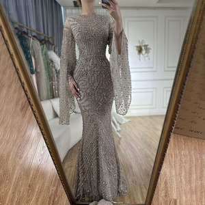 In Stock Arab Evening Gowns Luxury Kaftan Style