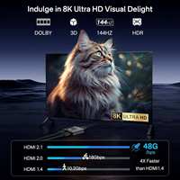 Commutateur HDMI 2.1 8K bidirectionnel 48 Gbps 2 entrées 1 sortie, séparateur HDMI HDR VRR Dolby pour PS5 Xbox PC Moniteur