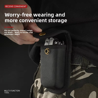 Pince de survie pliable 12-en-1, poignée en alliage d'aluminium léger, multi-usage avec allume-feu et lame de coupe, outils EDC