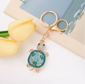Customized Factory Metal Colorful Diamond-encrusted <b>Cute</b> Turtle Pendant Creative Metal Keychain Wholesale Positive <b>Keyrings</b> - Product Image 6