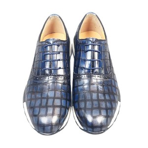 Men Genuine Leather Oxfords <b>Round</b> Toe Lace-up <b>Cushioned</b> Office Career Dress Shoes All Seasons Rubber Outsole - Product Image 5