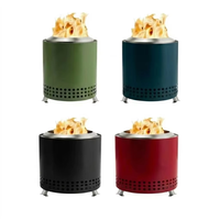 Poêle à bois portable simple en acier inoxydable, four à gazéification manuel pour camping extérieur alimenté au charbon de bois