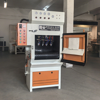 Cabine de sablage automatique à tambour sur chenilles 4Gun B, machine de sablage par lots haute efficacité pour petits pièces et fermetures éclair