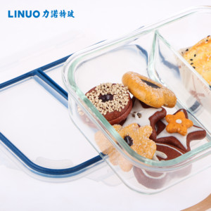 Juego de 8 Recipientes de Vidrio con 2 Compartimentos, Lonchera de Vidrio para Almacenamiento de Alimentos con Tapa de Cierre a Presión - Product Image 2