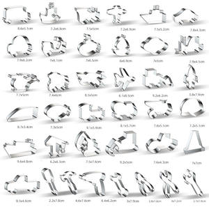 Moules à biscuits multiformes véhicule technique voiture <span class=keywords><strong>avion</strong></span> outils de cuisson <span class=keywords><strong>emporte</strong></span>-pièce en acier inoxydable - Product Image 2