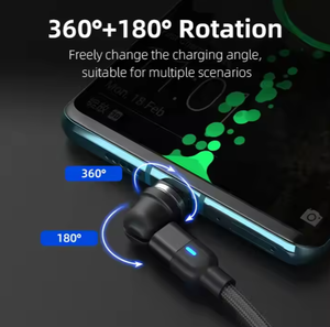 Hàng mới 3A từ tính Sạc Cáp Type-C Micro USB 3 trong 1 Nylon đồng nguyên chất bện che chắn Cáp dữ liệu cho điện thoại & máy tính - Product Image 3