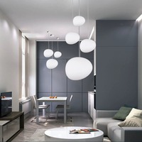 Lustre moderne en pierre blanche, luminaire suspendu à LED, personnalisé pour villa, hôtel, escalier, lustre d'escalier