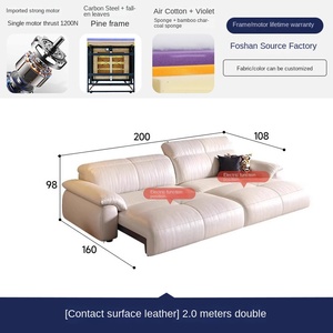 Divano Componibile Elettrico in Vera Pelle di Alta Qualità, Design Moderno, Regolabile e Retrattile per Soggiorno - Product Image 6