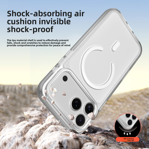 Pour <span class=keywords><strong>IPhone</strong></span> 17 Pro Max étui de téléphone magnétique transparent antichoc non jaunissant étui de téléphone portable pour <span class=keywords><strong>IPhone</strong></span> 14 15 16 - Product Image 3